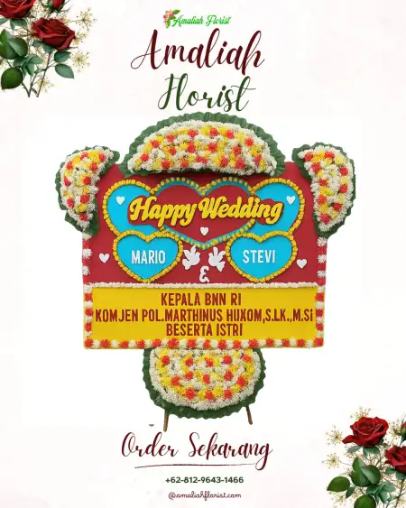 Papan Bunga Pernikahan Maricaya Selatan